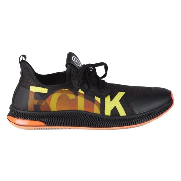 NEW $185 French Connection FCUK Duke Sneakers!  Black  Fabric Upper  FC7149L